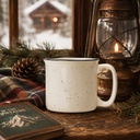 Ceramic Camp Mug Speckled Cream 13oz