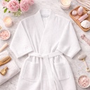 Waffle Weave Kimono Robe - Thigh Length