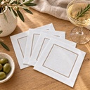 Cocktail Napkin Qty 4 Hem Stitch (Embroidery)