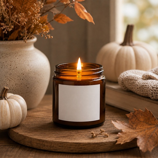Candle Amber Jar 4oz