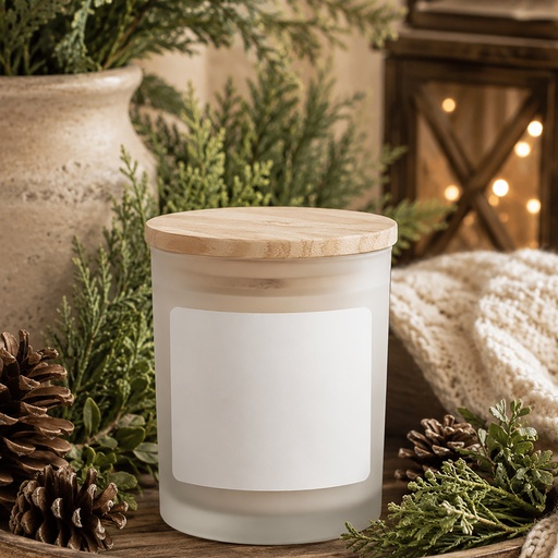 Candle Frosted Glass (Hand Poured 11 oz)